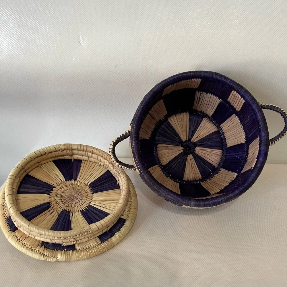 Vintage Hand Woven Tribal Basket